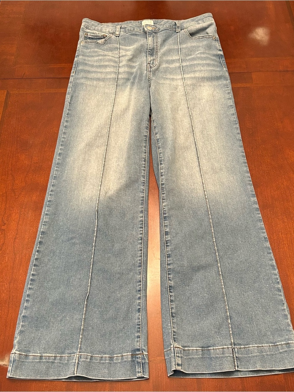 Time and Tru Faded Light Blue Wide-Leg Jeans